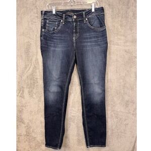 Silver Jeans‎ Co Boyfriend Dark Wash Slim Leg Jeans W32 L29 Western Rodeo Womens
